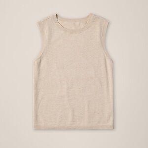 NWOT Pact Clothing classic fine knit shell in sandshell heather (tan)
